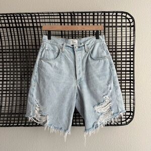 Citizens of humanity Ayla High Waist Cutoff Denim Bermuda Shorts